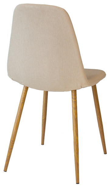 Esszimmerstühle FANO Schwarz 4er Set Retro Küchen-Stuhl Design Stühle Stoff